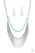 Load image into Gallery viewer, . Fierce In Fringe - Blue Necklace
