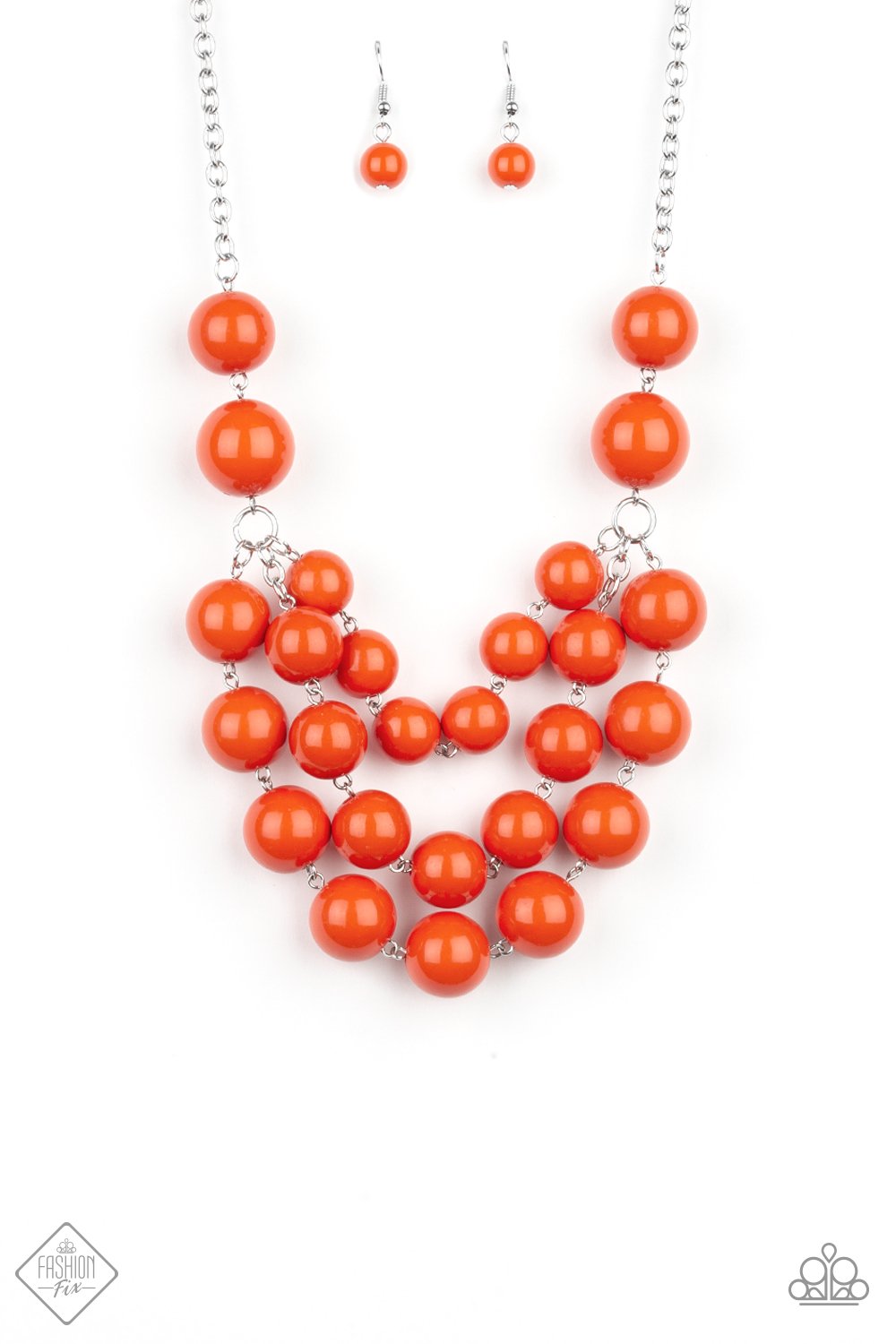 . Miss Pop-YOU-larity - Orange Necklace