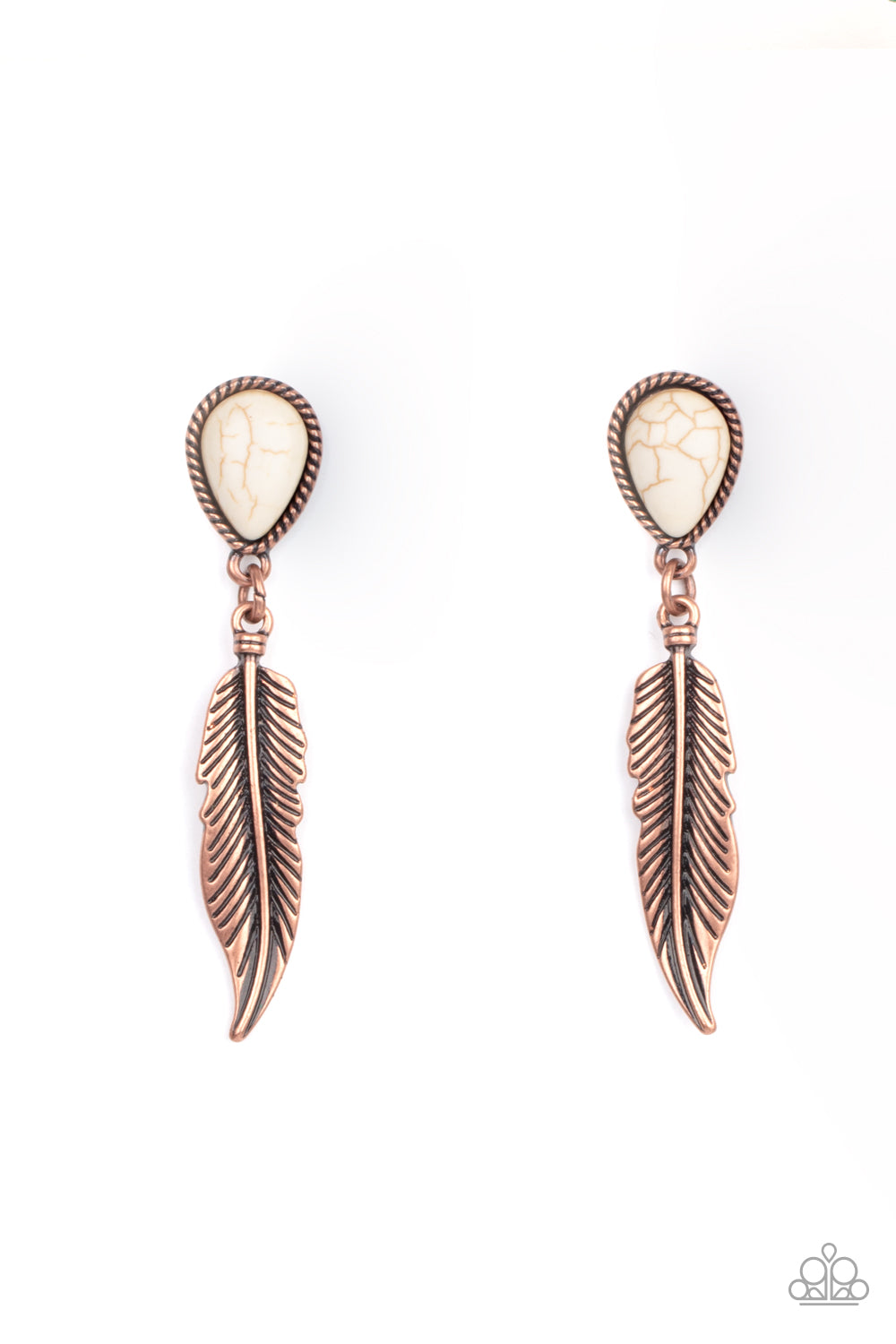 . Totally Tran-QUILL - Copper Earrings