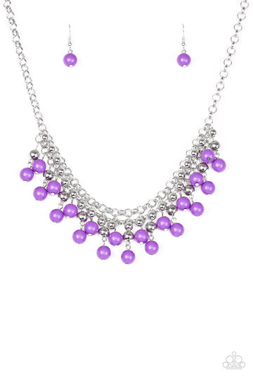 . Friday Night Fringe - Purple Necklace
