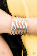 Load image into Gallery viewer, . Keep Them On Edge - Silver Bracelet (cuff)
