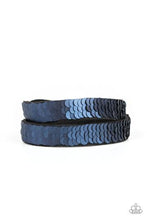 Load image into Gallery viewer, . Under the SEQUINS - Blue-Silver Urban Bracelet (wrap)
