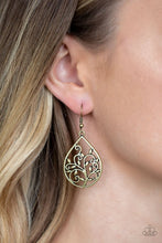 Load image into Gallery viewer, . Enchanted Vines - Brass Earrings
