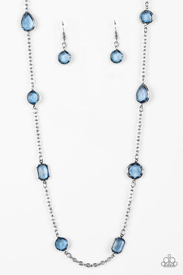 ? Glassy Glamorous - Blue Necklace
