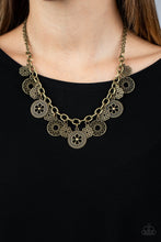 Load image into Gallery viewer, . Meadow Masquerade - Brass Necklace
